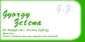 gyorgy zelena business card